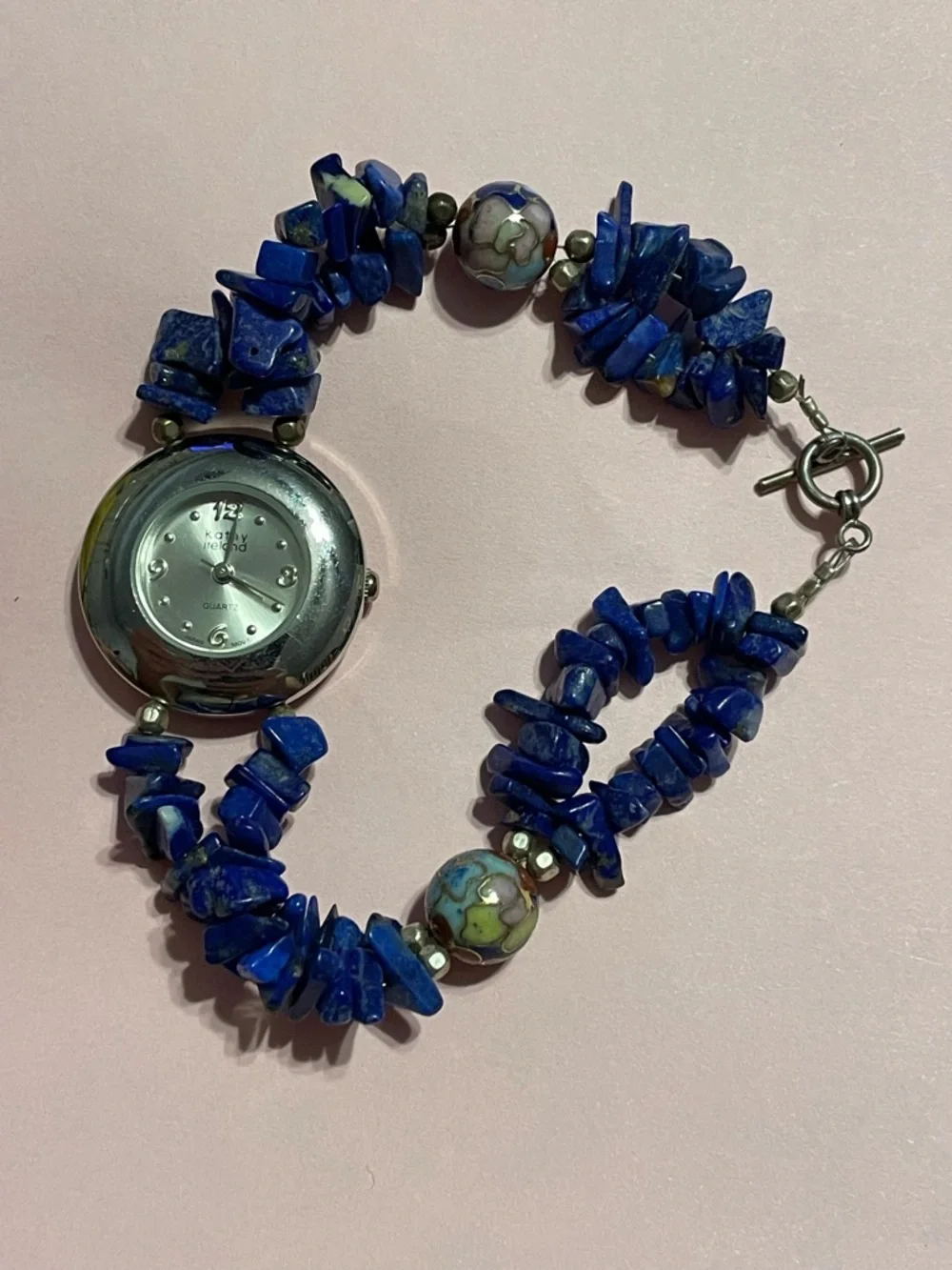 Kathy Ireland Lapis Cloisonné Watch #9330 💎